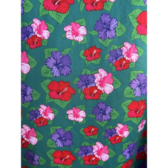 Bite Hard Performance Golf Polo Shirt Mens Medium Green Floral Stretch - Picture 4 of 7